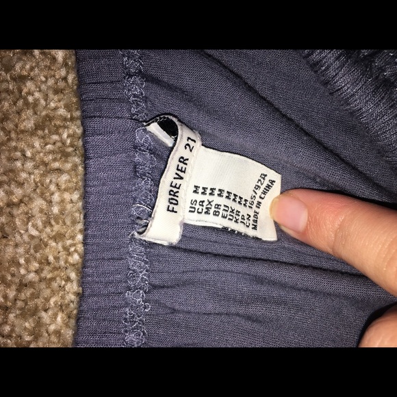 Blue forever 21 off shoulder top - Picture 3 of 3